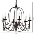 thumbnail image 3 of Maddie Home Eden Metal 6-Light Vintage Chandelier in Bronze, 3 of 3