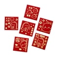 thumbnail image 2 of Paquete de 6 sobres rojos para el Año Lunar Chino (sobres rojos pequeños cuadrados 2024) Estilo E, 2 of 9