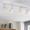 thumbnail image 1 of Wowatt 2 Pcs Plafonnier 1 Spot Noir, Spots de Plafond Réglables, Applique Murale Pivotante Moderne, Luminaire Rond pour Cuisine, 1 of 5