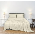 thumbnail image 3 of ROYALE LINENS 300 Thread Count 100% Long Staple Combed Cotton Sheet Set - 4 Piece King Bed Sheets - 1 Fitted, 1 Flat & 2 Pillow Cases - Soft Cool & Crisp Sheet Set (King, Ivory), 3 of 10