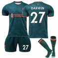 thumbnail image 1 of 22-23 Liverpool 2 away green no. 11 Salah shirt 66 Arnold 4 Van Dijk football kit NO.27 DARWIN NO.27 DARWIN, 1 of 2