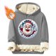 thumbnail image 1 of Sudadera con capucha para hombre, informal, a la moda, con estampado navideño, de manga larga y bolsillo, de poliéster, 1 of 4