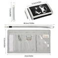 thumbnail image 3 of JIALIOU Nylon Trifold Card Wallet with ID Window Zipper Pocket for Men Women Teen Cute Frog Wearing Headphones, 3 of 7