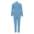 thumbnail image 5 of Commuting 2 Piece Outfits For Women Two Piece Lapels Suit Set Office Long Sleeve Jacket Pant Suit Slim Fit Trouser Jacket Suit, 5 of 5