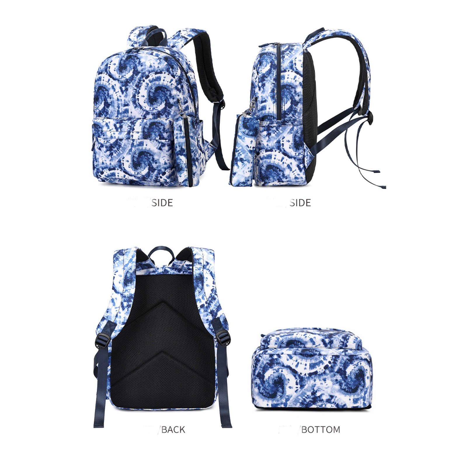 CMrtew School Tie Dye Backpacks with Lunch Bag for Men and Women School ...