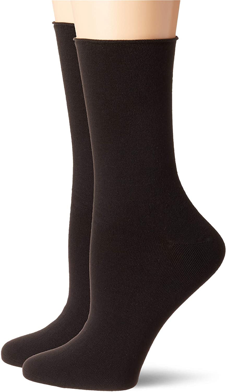 Dr Scholls Womens Ultra Comfort 2-Pair Roll Top Crew Socks 