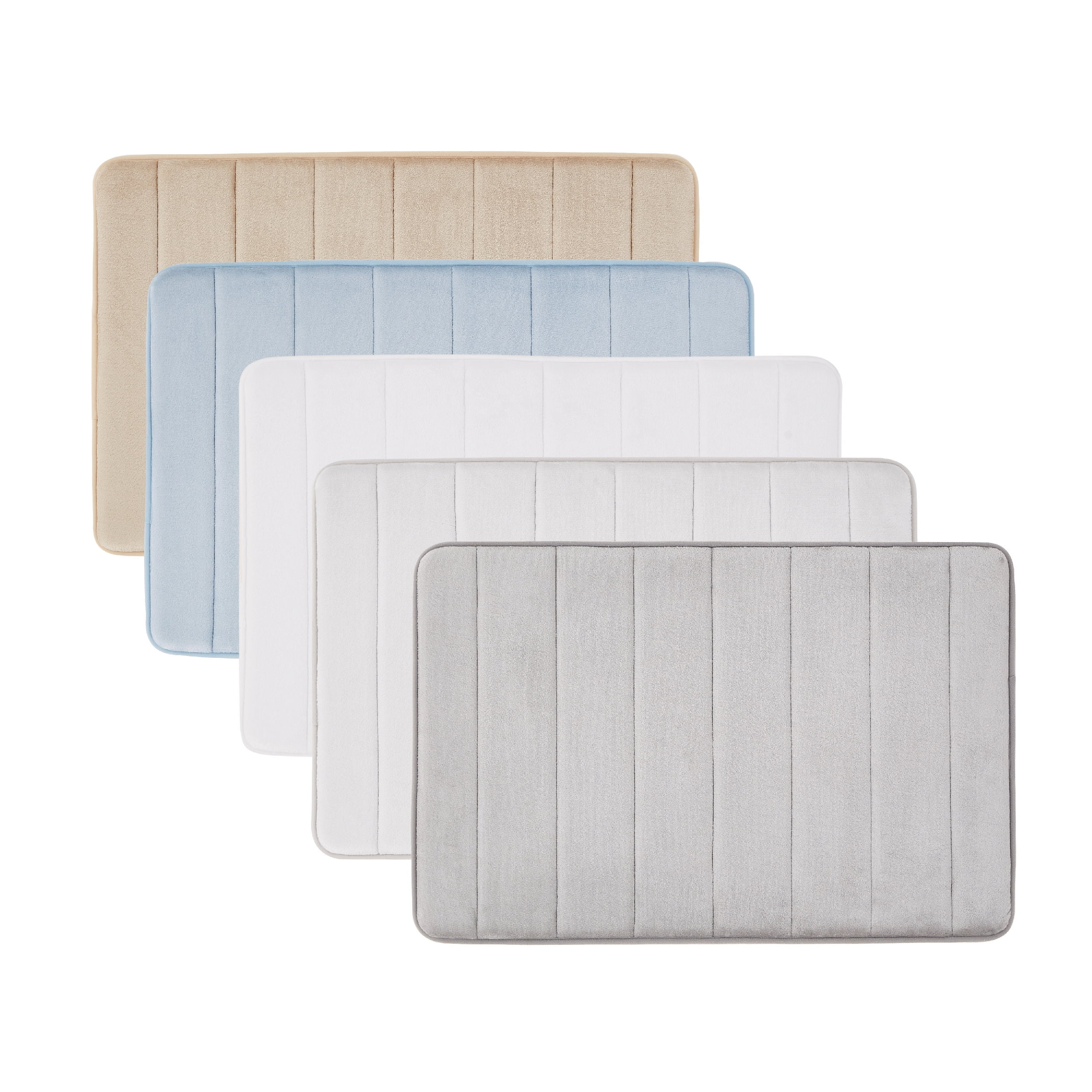 Memory Foam Bath Mat in White, 17 x 24 in – The Everplush Company