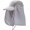 Gray, variant on Unisex UPF 50+ 360° Sun UV Protection Sunhat with Face Neck Flap Portable Foldable Baseball Cap