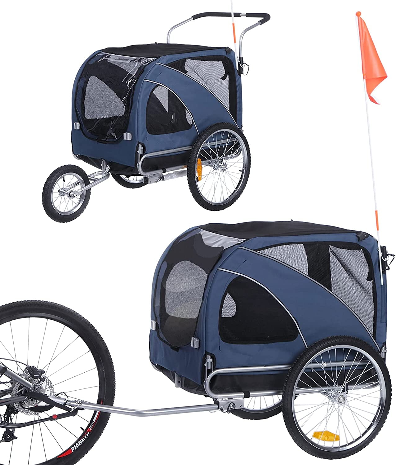 Large Bicycle pet Trailer and Jogger 2 in 1 Function10