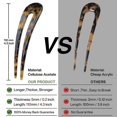 thumbnail image 3 of French Fork Tortoiseshell U Bun Barrette for Thin and Thick Hair, Classic Style NIUNIU, 3 of 5