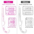thumbnail image 3 of Fashion Clear Metric Sewing Ruler Set, French Curve Pattern Making Ruler Kit for Beginners Tailors Designers 13PCS, 3 of 7