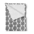 thumbnail image 2 of Black and White Soft Flannel Fleece Blanket, Doodle Graphic Pattern with Circles Pencil Drawn Big Dots Simple Geometric, Cozy Plush for Indoor and Outdoor Use, 70" x 90", Black White, by Ambesonne, 2 of 5