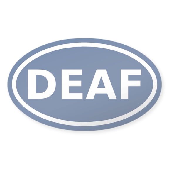 CafePress - DEAF Oval Sticker - Sticker (Oval)
