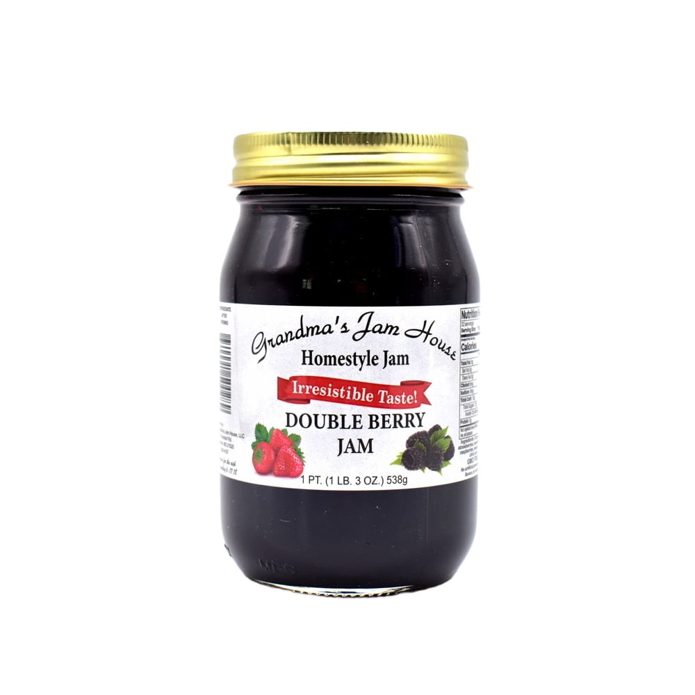 Grandma's Jam House All Natural USA Made Homestyle Double Berry Jam, 19 oz