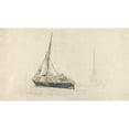 thumbnail image 2 of Cornelius Varley 24x15 Black Ornate Framed Double Matted Museum Art Print Titled: A Sailing Barge Being Loaded with Hay (1827), 2 of 5
