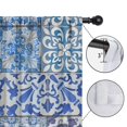 thumbnail image 4 of Blackout Kids Curtains,Blue Ethnic Floral Patchwork Pattern Childrens Insulated Curtains Set Of 2,Bedroom Essentials,Toddler Room Decor 52x84in(132x213cm), 4 of 5