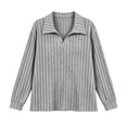 thumbnail image 6 of GUACER Womens Plus Size V-Neck Long Sleeve Tops Collared Ribbed Knit Loose Pullover Sweaters Soft Casual Fall Winter Blouses, 6 of 6