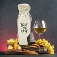 thumbnail image 4 of Koyal Wholesale Happy Birthday Wine Bag, Treat Yo Self Wine Bottle Cover, Canvas Wine Bag, 1-Pack, 4 of 5
