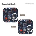 thumbnail image 2 of Multi-Size Leather Tray Four Corners Four Button Design Anti-Scratch Waterproof Convenient Cleaning Convenient Storage Independence Day Theme Star (3) Small, 2 of 8