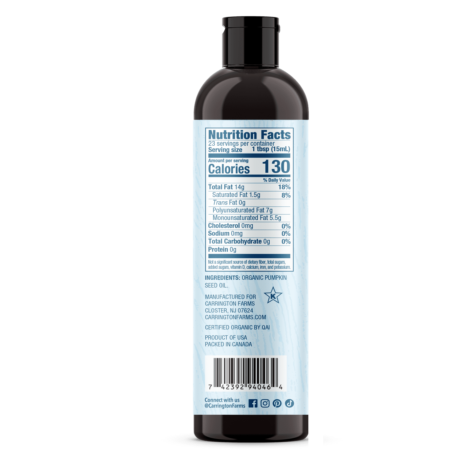 Carrington Farms Organic Pumpkin Seed Oil,12 fl oz