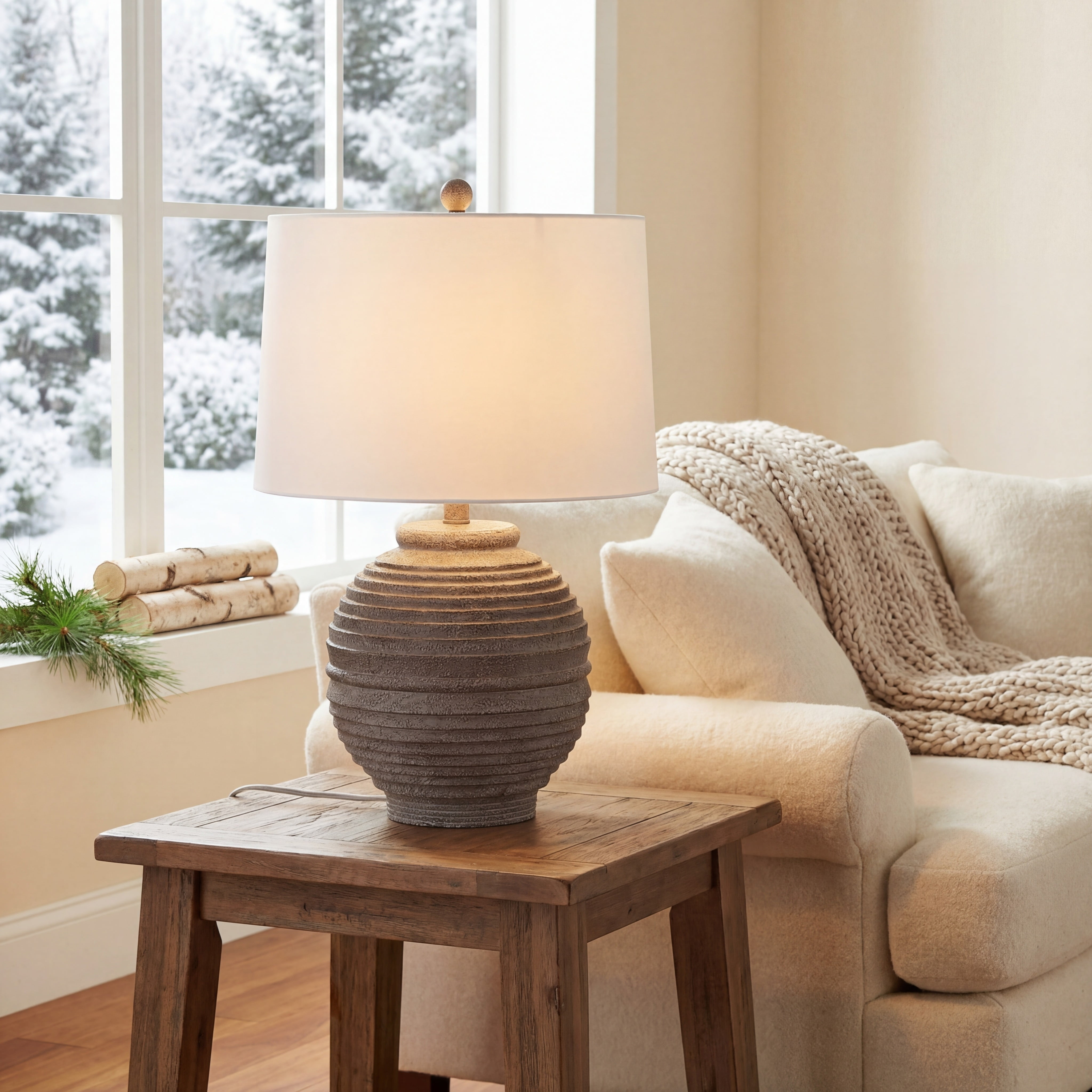 SAFAVIEH Pendri 24 in. Classic Contemporary Table Lamp, Brown