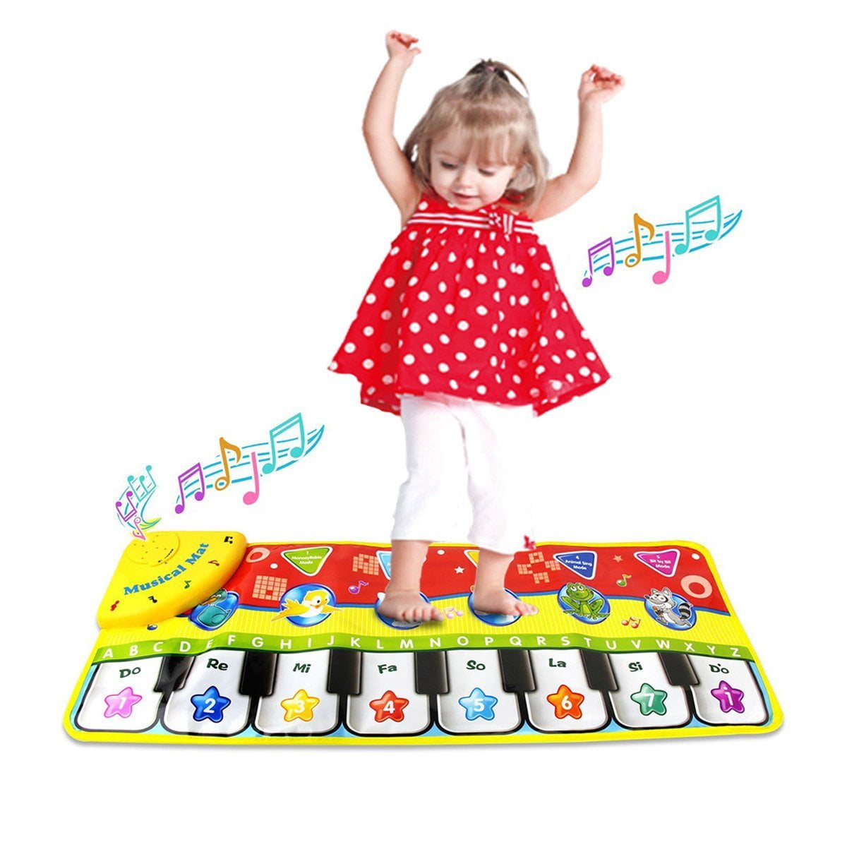 Coolplay Piano Keyboard Play Mat, Learn Singing Gym Carpet Touch Play