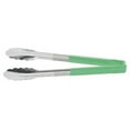 thumbnail image 3 of Vollrath Jacob's Pride Stainless Steel One-Piece Utility Tong with Green Kool-Touch Handle - 12"L, 3 of 5