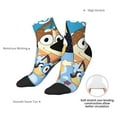thumbnail image 6 of Silaia Bluey Print Adult Socks,Ankle Athletic Running Socks,Cushioned Breathable Low Cut Sports Tab Socks for Men and Women,Moisture-Wicking Crew Socks, 6 of 7