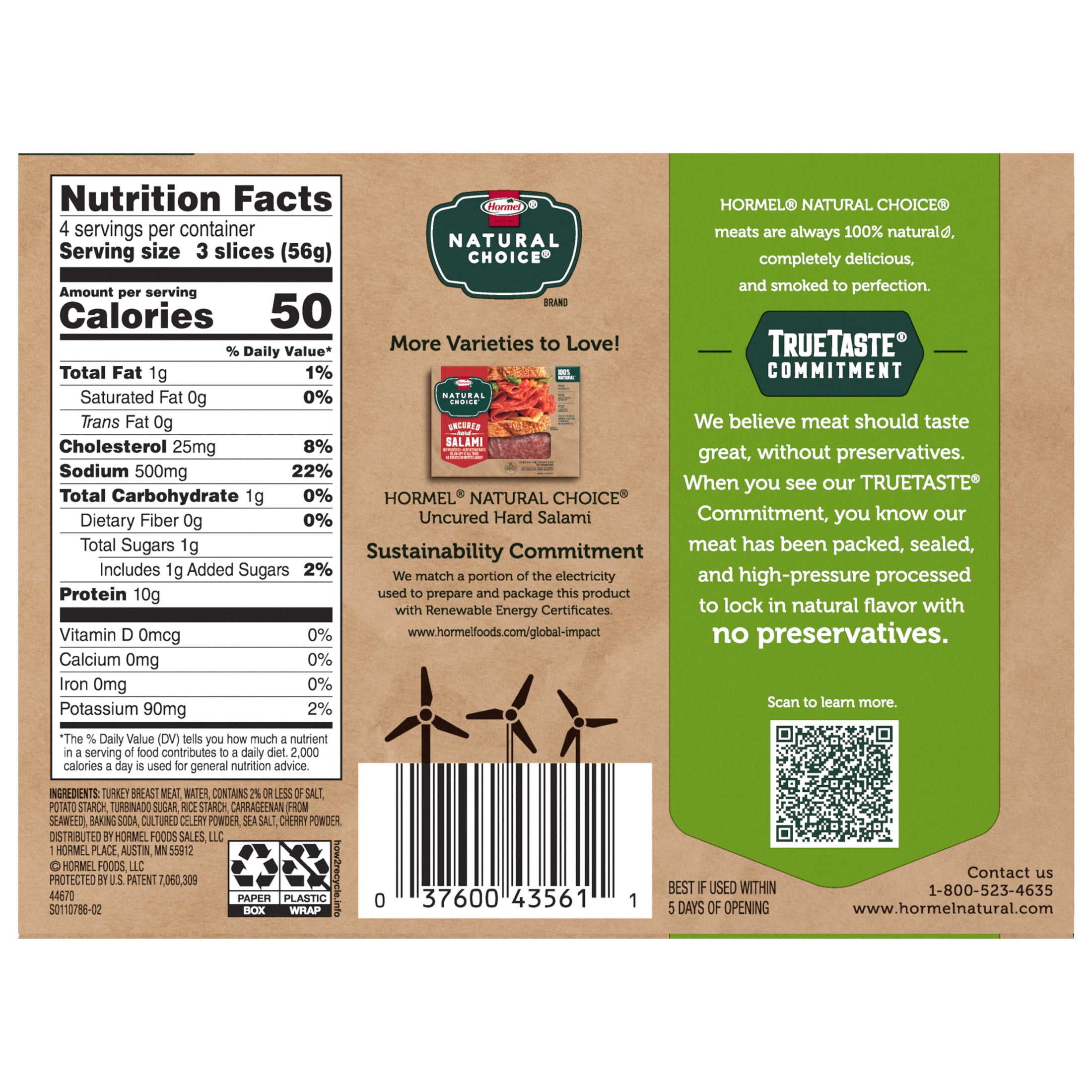 Hormel Natural Choice Applewood Smoked Turkey Deli Lunchmeat, 8 oz Resealable Package