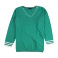 thumbnail image 1 of Tommy Hilfiger Womens White Tip Pullover Sweater, Green, Plus Size, 3X, 1 of 2