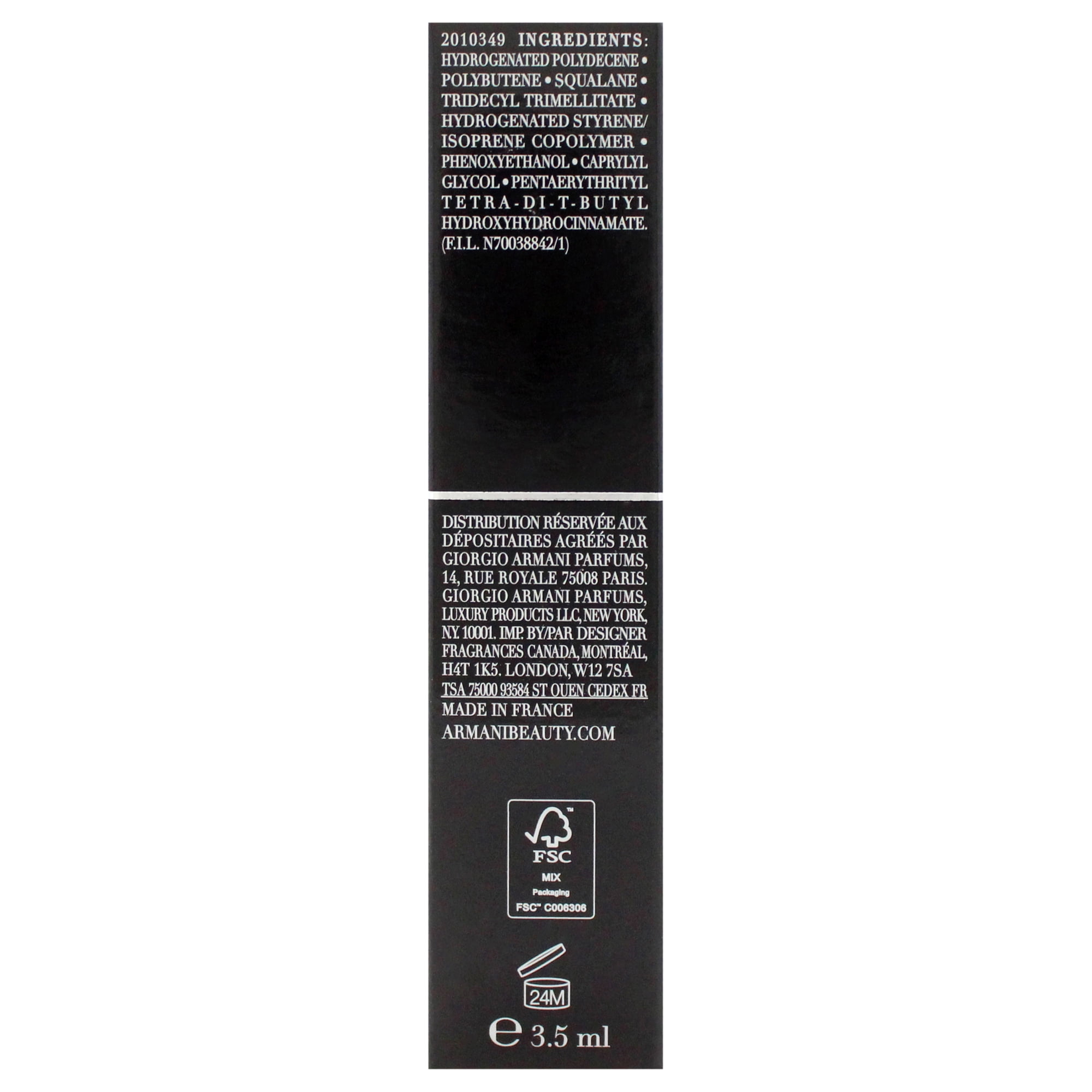 Giorgio Armani Prisma Glass Lip Gloss - 01 Clear Shine , 0.11 oz Lip Gloss
