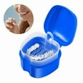thumbnail image 5 of Denture Box*1 Vikudy Reduce Price! Denture Bath Case Cup Box Holder Storage Soak Container with Strainer Basket for Travel Cleaning, Dental Care Products Blue, 5 of 5