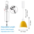 thumbnail image 2 of Kiven J-Type track lighting pendants,Modern J track pendant lights with Yellow Iron Lampshade,Decorative Track Lighting Fixture Adjustable Height for Kitchen Hallway Restaurant Shop(3-Light), 2 of 5