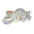 thumbnail image 2 of Euro Ceramica Charlotte Watercolor Dinnerware Set Stoneware 16 Piece, 2 of 6