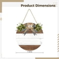 thumbnail image 4 of Wooden Welcome Sign, 11.8 in / 30 cm Rustic Round Wood Door Hanging, Farmhouse Porch Decor with Bow and Faux Greenery, Front Door Decorations for Home, Thanksgiving, 4 of 5