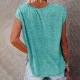 thumbnail image 4 of Lindreshi Tank Tops for Women Clearance Fashion Woman Causal V-Neck Solid Blouse Sleeveless T-Shirt Summer Tops, 4 of 6