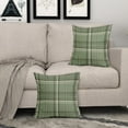 thumbnail image 3 of Sage Green Spring Plaid Pillow Covers 20x20 Set of 2 Buffalo Tartan Print Seasonal Decorative Throw Pillows Outdoor Pillowcase Square Linen Farmhouse Cushion Case Decor for Couch Sofa Bed, 3 of 5