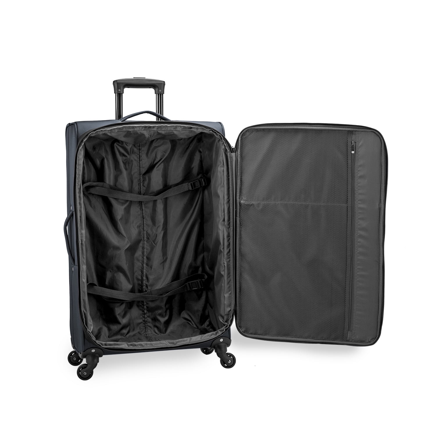 U.S. Traveler Anzio Softside Expandable Spinner Luggage Set, Dark Grey, 3-Piece (22/26/30)