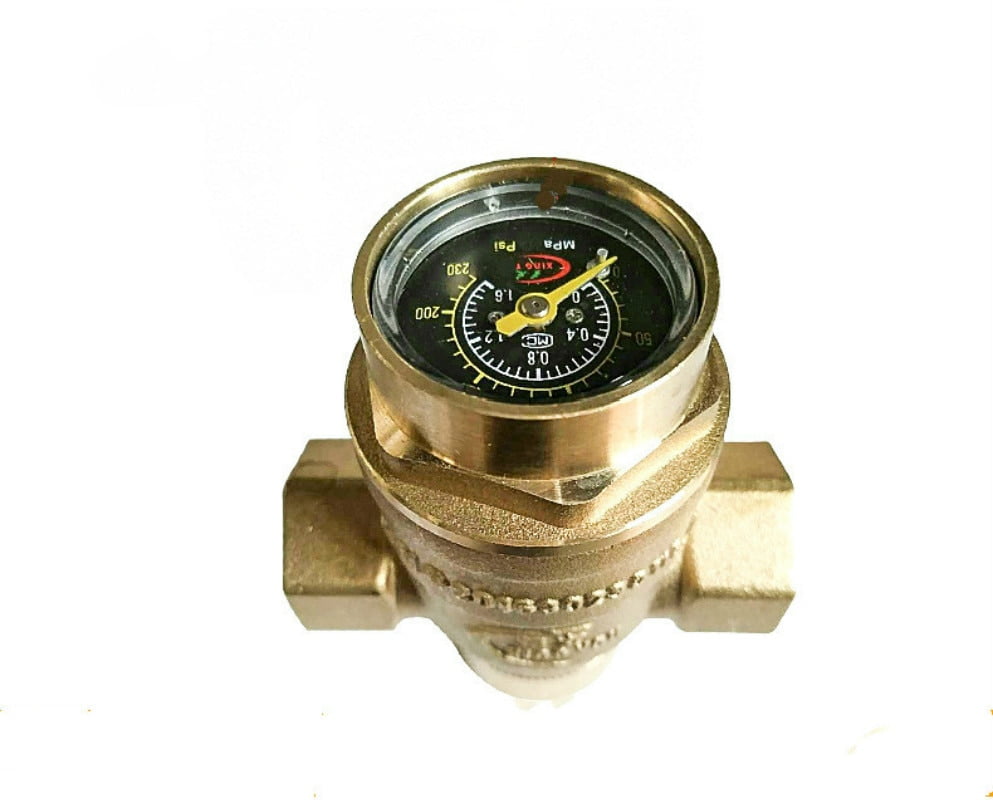 Water Pressure Regulator Valves With Pressure Gauge Pressure