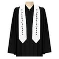thumbnail image 2 of Endea Graduation White Valedictorian Graduation Stole/Sash with Classic Tips, 2 of 6