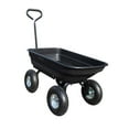 thumbnail image 1 of Carrero de jardín Carretero Estable 4 ruedas Fácil cargador de metal de metal carrito de jardín para jardinería de de al aire libre patio de playa, 1 of 8