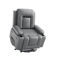 thumbnail image 1 of Bingirl 22-Inch Grey Leather Upholstered Powered Recliner with Lift Assistance Function, 1 of 7