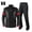Black, variant on Men's Waterproof Breathable Bicycle Rain Pants and Coat Set for Outdoor Cycling, High Visibility Reflective Full Body Rainwear Suit, Black, 2XL
