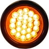 Buyers Products 4 Inch Round 12-24 Volt LED Recessed Strobe Light, Amber Orange