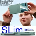 thumbnail image 3 of Vizvera para Samsung Galaxy Z Flip 7 Funda de Teléfono con Tarjetero Bloqueo RFID, Protección de Bisagra Integrada, Protector de Pantalla-verde Claro, 3 of 8