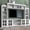 3:White, variant on Harper & Bright Designs Entertainment Wall Unit with Bridge, Modern TV Console Table for 70'' TV with Cabinets and Open Shelves, Tempered Glass Door, White