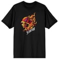 thumbnail image 4 of Mens Mortal Kombat Scorpion Face Black Short Sleeve Shirt-M, 4 of 6