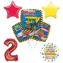 Tonka Truck 2nd Birthday Party Supplies and Balloon Decoration Bouquet Kit
