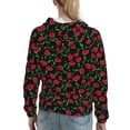thumbnail image 7 of Salouo Cherry Pattern Hoodie Sweatshirts for Women, Autumn Pullover Hoodie Workout Sweat Women's Long Sleeve Preppy Sweatshirts-X-Large, 7 of 7
