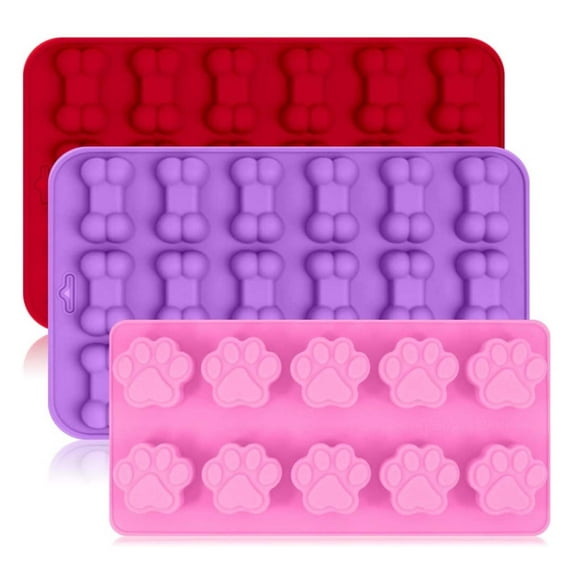 Liquidation! Moules à Friandises pour Chiens et Chats Outil en Silicone pour Os avant Pied Outil en Silicone Antiadhésif de Qualité Alimentaire Adapté pour Chocolat Bonbons Gelée Glace et Collations pour Chiens (Ensemble de 10 Griffes en Os pour Chiens)